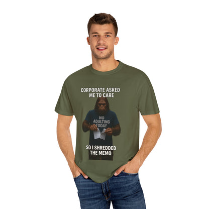 Corporate asked Bigfoot to care.
