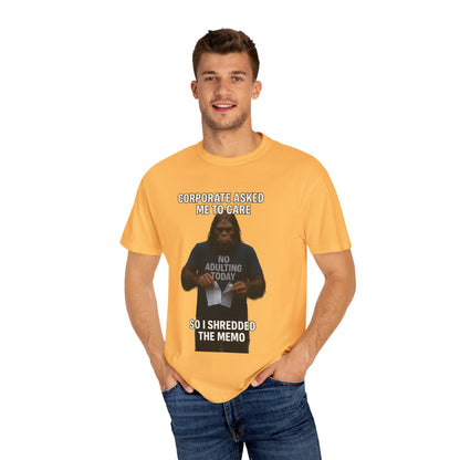 Corporate asked Bigfoot to care.